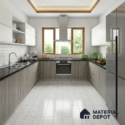 TL 02987 Slate Grey 39 x 8 inch Matte Finish Porcelain Floor & Wall Plank Tile - 9.5 mm | 2-3 mm Spacer is Mandatory