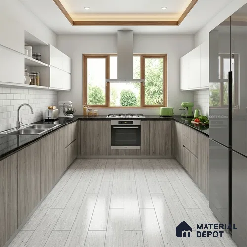 TL 02987 Slate Grey 39 x 8 inch Matte Finish Porcelain Floor & Wall Plank Tile - 9.5 mm | 2-3 mm Spacer is Mandatory