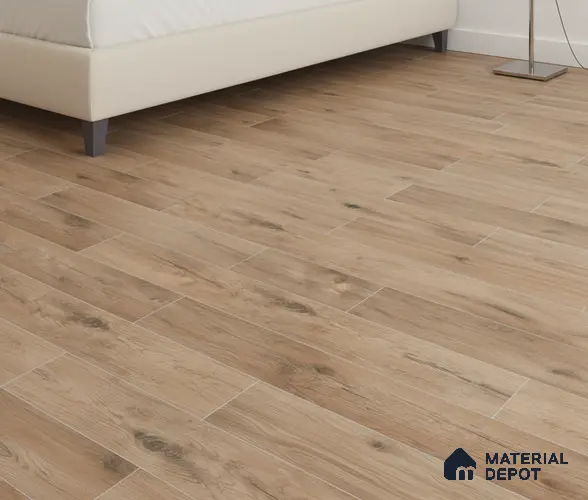 TL 02991 Latte Beige 39 x 8 inch Matte Finish Porcelain Floor & Wall Plank Tile - 9.5 mm | 2-3 mm Spacer is Mandatory