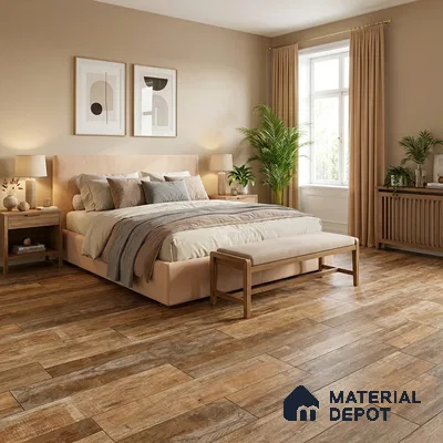 TL 02995 Cocoa Brown 39 x 8 inch Matte Finish Porcelain Floor & Wall Plank Tile - 9.5 mm | 2-3 mm Spacer is Mandatory