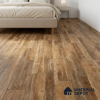 TL 02995 Cocoa Brown 39 x 8 inch Matte Finish Porcelain Floor & Wall Plank Tile - 9.5 mm | 2-3 mm Spacer is Mandatory