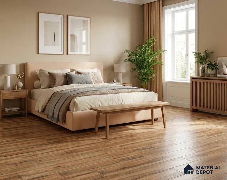 TL 02998 Chestnut Brown 39 x 8 inch Matte Finish Porcelain Floor & Wall Plank Tile - 9.5 mm | 2-3 mm Spacer is Mandatory