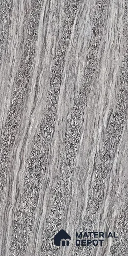 Stone Double Charge Wall & Floor Tile TL 03007 Grey 4 ft x 2 ft Glossy Finish Vitrified Tile - 9.5 mm | Suitable for Living Room, Dining, Feature / Accent Walls