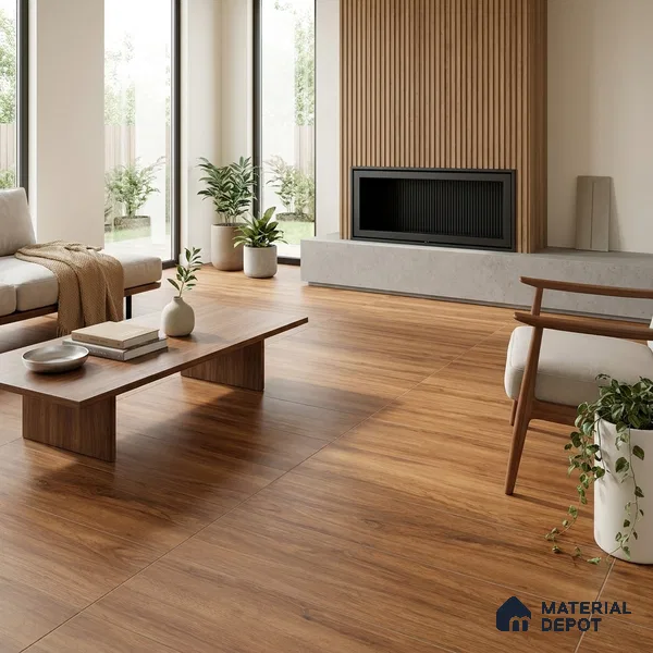 TL 03069 Frisson Brown 4 ft x 2 ft Matte Finish Wooden Look Tile - 9 mm (Random 3)