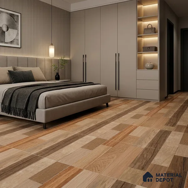 TL 03070 Montana Oak 4 ft x 2 ft Diamond Finish Wooden Look Tile - 9 mm (Random 3)