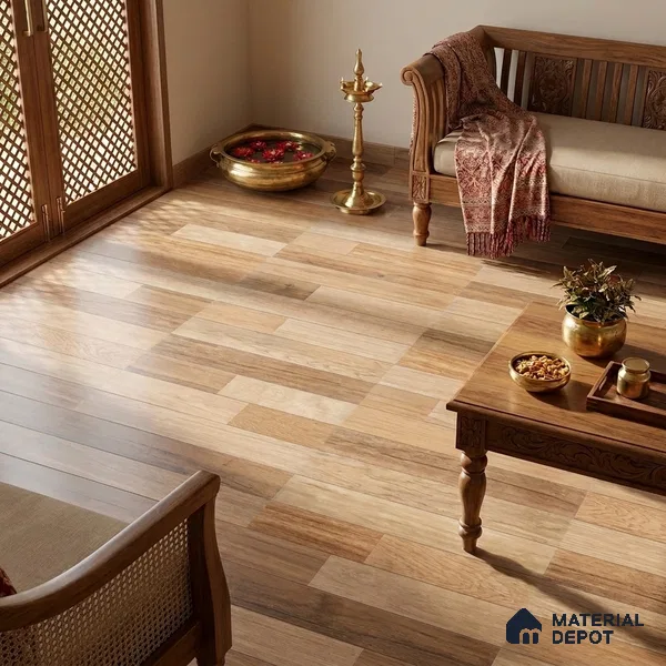TL 03070 Montana Oak 4 ft x 2 ft Diamond Finish Wooden Look Tile - 9 mm (Random 3)