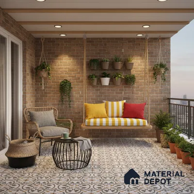 Moroccan Wall & Floor Tile TL 03320 Brizo Verde 2 ft x 2 ft Carving Matte Finish Vitrified Tile - 9 mm | Suitable For Kitchen, Bathroom, Dining Area | Please Expect a Slight Variation of Pattern (Sample)