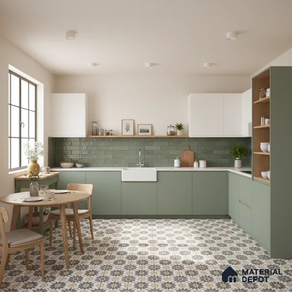 Moroccan Wall & Floor Tile TL 03343 Frammento 2 ft x 2 ft Carving Matte Finish Vitrified Tile - 9 mm | Suitable For Kitchen, Bathroom, Dining Area | Please Expect a Slight Variation of Pattern