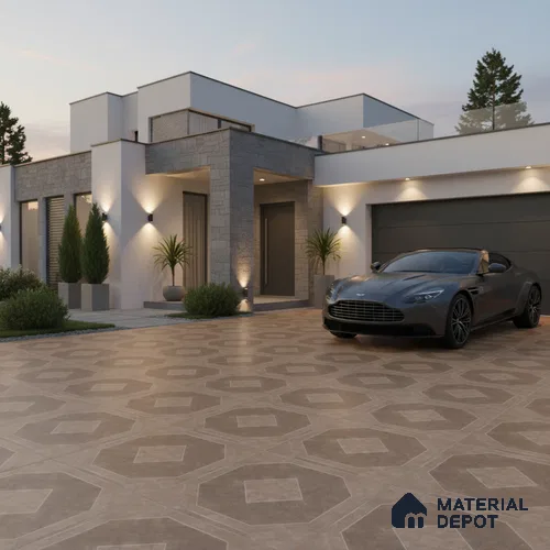 TL 03386 E Myst Oyester 400 x 400 mm Matte Finish Anti Slip Vitrified Parking Floor Tile - 12 mm | Pattern Alignment May Vary | 2-3 mm Spacer is Mandatory