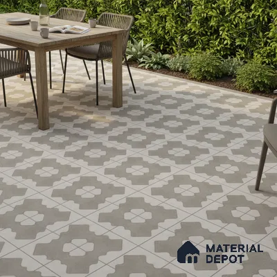 Parking Floor Tile TL 03387 B Puzzle Beige 16 x 16 inch Matte Finish Anti Slip Vitrified Tile - 12 mm | Pattern Alignment May Vary | 2-3 mm Spacer is Mandatory