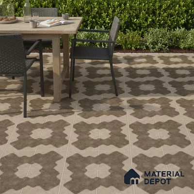 Parking Floor Tile TL 03387 F Puzzle Forest 16 x 16 inch Matte Finish Anti Slip Vitrified Tile - 12 mm | Pattern Alignment May Vary | 2-3 mm Spacer is Mandatory