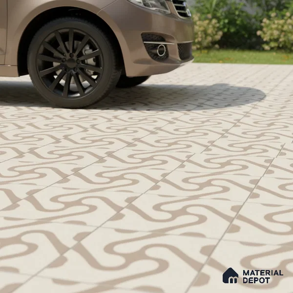 TL 03388 B Limbo Beige 400 x 400 mm Matte Finish Anti Slip Vitrified Parking Floor Tile - 12 mm | Pattern Alignment May Vary | 2-3 mm Spacer is Mandatory
