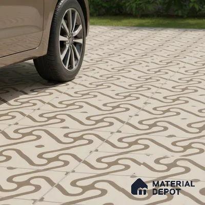 TL 03388 E Limbo Camel 400 x 400 mm Matte Finish Anti Slip Vitrified Parking Floor Tile - 12 mm | Pattern Alignment May Vary | 2-3 mm Spacer is Mandatory (Sample)