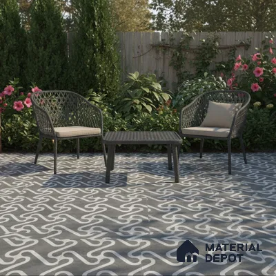 TL 03388 H Limbo Grey 400 x 400 mm Matte Finish Anti Slip Vitrified Parking Floor Tile - 12 mm | Pattern Alignment May Vary | 2-3 mm Spacer is Mandatory
