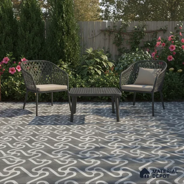 TL 03388 H Limbo Grey 400 x 400 mm Matte Finish Anti Slip Vitrified Parking Floor Tile - 12 mm | Pattern Alignment May Vary | 2-3 mm Spacer is Mandatory