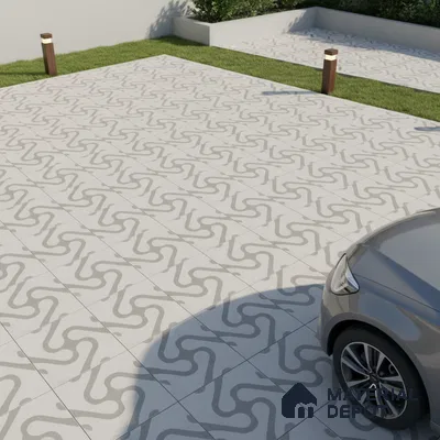TL 03388 K Limbo Silver 400 x 400 mm Matte Finish Anti Slip Vitrified Parking Floor Tile - 12 mm | Pattern Alignment May Vary | 2-3 mm Spacer is Mandatory
