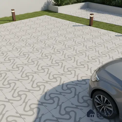 TL 03388 K Limbo Silver 400 x 400 mm Matte Finish Anti Slip Vitrified Parking Floor Tile - 12 mm | Pattern Alignment May Vary | 2-3 mm Spacer is Mandatory