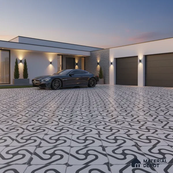 TL 03388 A Limbo Charcoal 400 x 400 mm Matte Finish Anti Slip Vitrified Parking Floor Tile - 12 mm | Pattern Alignment May Vary | 2-3 mm Spacer is Mandatory (Sample)