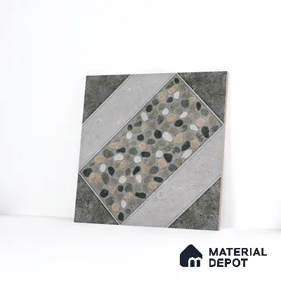Parking Floor Tile TL 03389 A Enigma Grey 16 x 16 inch Anti Slip Matte Finish Heavy Duty Vitrified Tile - 12 mm | Suitable For Garage, Driveway, Terrace | Pattern Alignment May Vary | 2-3 mm Spacer is Mandatory
