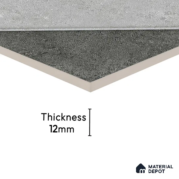 Parking Floor Tile TL 03389 A Enigma Grey 16 x 16 inch Anti Slip Matte Finish Heavy Duty Vitrified Tile - 12 mm | Suitable For Garage, Driveway, Terrace | Pattern Alignment May Vary | 2-3 mm Spacer is Mandatory