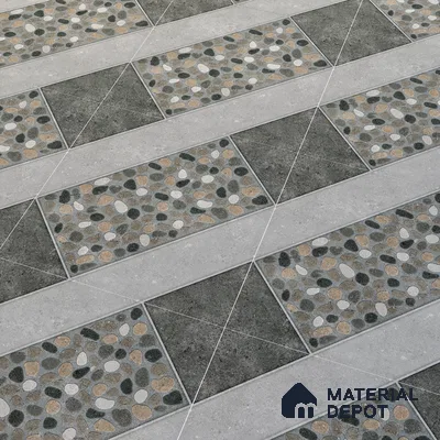 Parking Floor Tile TL 03389 A Enigma Grey 16 x 16 inch Anti Slip Matte Finish Heavy Duty Vitrified Tile - 12 mm | Suitable For Garage, Driveway, Terrace | Pattern Alignment May Vary | 2-3 mm Spacer is Mandatory