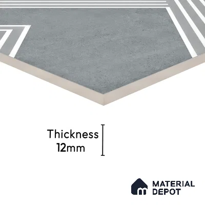 Parking Floor Tile TL 03391 F Engrave Grey 16 x 16 inch Anti Slip Matte Finish Heavy Duty Vitrified Tile - 12 mm | Suitable For Garage, Driveway, Terrace | Pattern Alignment May Vary | 2-3 mm Spacer is Mandatory