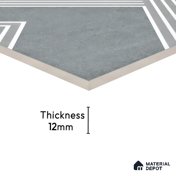 Parking Floor Tile TL 03391 F Engrave Grey 16 x 16 inch Anti Slip Matte Finish Heavy Duty Vitrified Tile - 12 mm | Suitable For Garage, Driveway, Terrace | Pattern Alignment May Vary | 2-3 mm Spacer is Mandatory