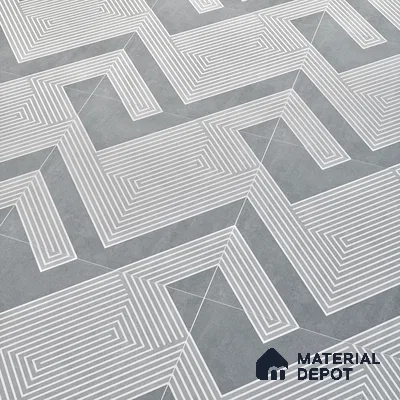 Parking Floor Tile TL 03391 F Engrave Grey 16 x 16 inch Anti Slip Matte Finish Heavy Duty Vitrified Tile - 12 mm | Suitable For Garage, Driveway, Terrace | Pattern Alignment May Vary | 2-3 mm Spacer is Mandatory