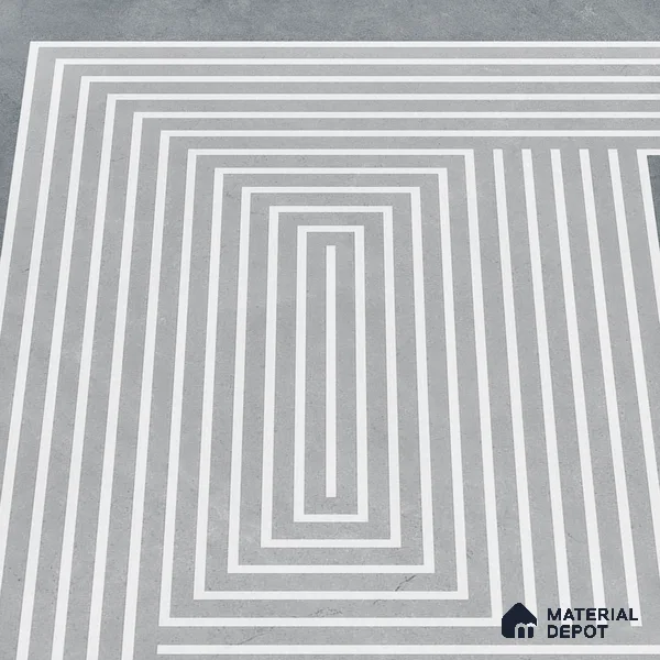 Parking Floor Tile TL 03391 F Engrave Grey 16 x 16 inch Anti Slip Matte Finish Heavy Duty Vitrified Tile - 12 mm | Suitable For Garage, Driveway, Terrace | Pattern Alignment May Vary | 2-3 mm Spacer is Mandatory