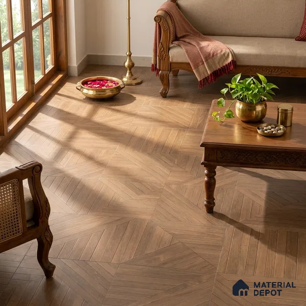 TL 03447 Buff Brown 1200 x 600 mm Matte Finish Wooden Look Wall & Floor Vitrified Tile - 9 mm (Random 01)