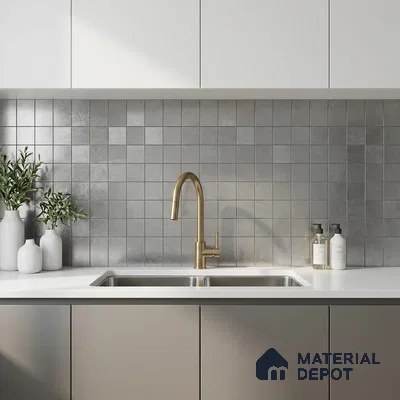 Mosaic Wall Tile TL 03493 Metal 300x300 mm (48x48 mm) Matte Finish Porcelain Tile - 8 mm (Sample)