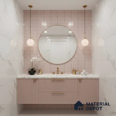 Mosaic Wall Tile TL 03504 Pink Strip 284x295 mm Glossy Finish Porcelain Tile - 8 mm (Sample)