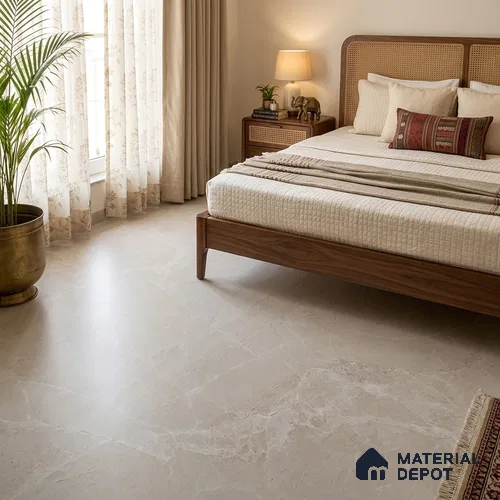 TL 03510 Elegante Krystallo Beige 1800x1200 mm Carving Matte Finish Endless Vitrified Wall & Floor Tile - 9 mm | Adhesive and Spacers Must be Used During Installation