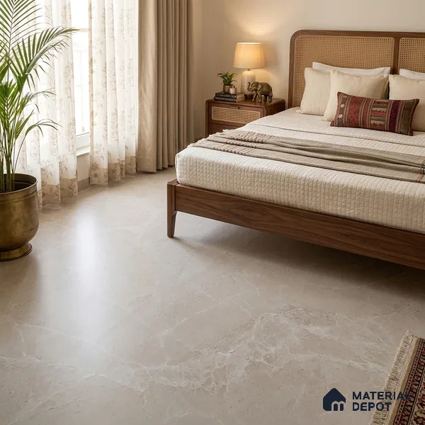 TL 03510 Elegante Krystallo Beige 1800x1200 mm Carving Matte Finish Endless Vitrified Wall & Floor Tile - 9 mm | Adhesive and Spacers Must be Used During Installation