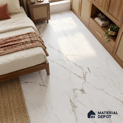 TL 03546 Satvario Nex Pearl 1800 x1200 mm Matte Finish Endless Glazed Vitrified Floor Tile - 9 mm (Random 3) | Adhesive and Spacers Must be Used During Installation