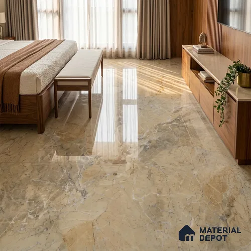 TL 03547 Royal Breccia 1800 x1200 mm Glossy Finish Glazed Vitrified Floor Tile - 9 mm | Adhesive and Spacers Must be Used During Installation