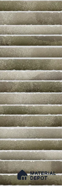 Subway Wall Tile TL 03643 Snaper Kitkat Green Army 12 x 4 inch Ceramic Glossy Finish - 8 mm | 16 Random Design | Suitable for Accent / Feature Walls, Bathroom, Kitchen Wall & Backsplashes