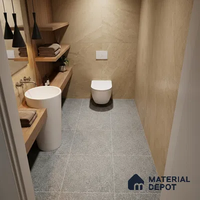 TL 03691 Terra Grey 400x400 mm Matte Finish Floor Tile - 12 mm | Pattern Alignment May Vary | 2-3 mm Spacer is Mandatory (Sample)