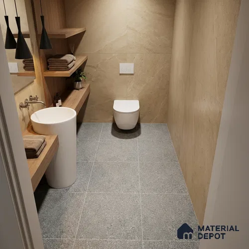 TL 03691 Terra Grey 400x400 mm Matte Finish Floor Tile - 12 mm | Pattern Alignment May Vary | 2-3 mm Spacer is Mandatory