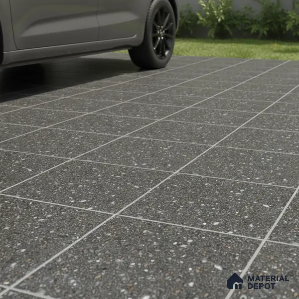 TL 03698 Terazzo Grey 400x400 mm Matte Finish Vitrified Parking Floor Tile - 12 mm | Pattern Alignment May Vary | 2-3 mm Spacer is Mandatory