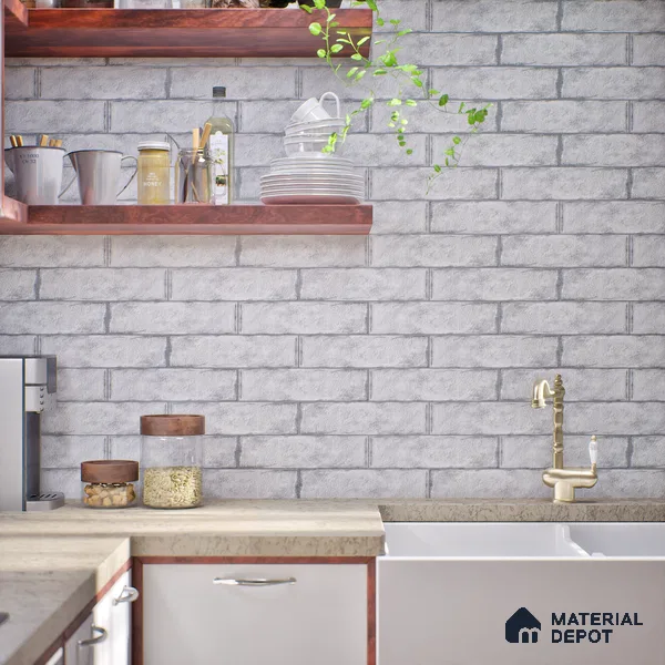 TL 03727 F Gris 300x75 mm Matte Finish Ceramic Wall  Subway Tile - 10 mm