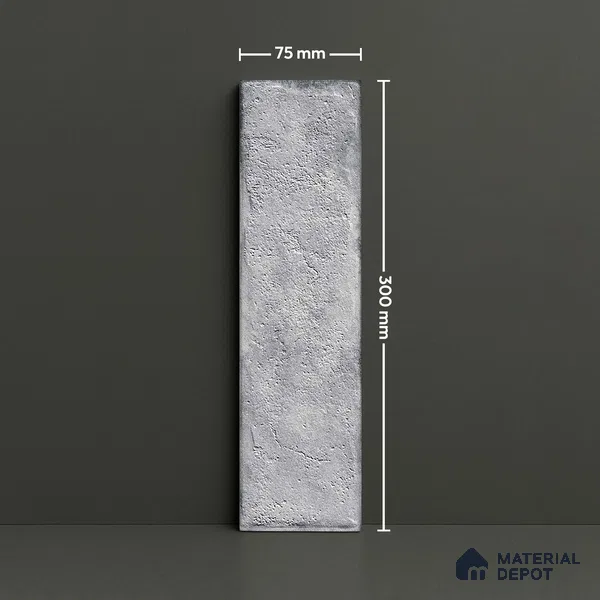 TL 03727 F Gris 300x75 mm Matte Finish Ceramic Wall  Subway Tile - 10 mm