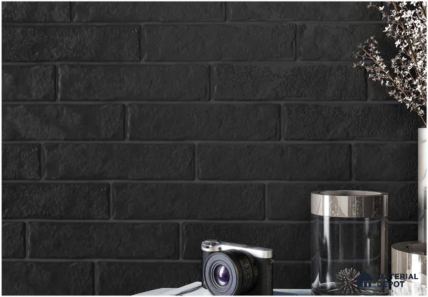 TL 03727 H Negro 300x75 mm Matte Finish Ceramic Wall  Subway Tile - 10 mm