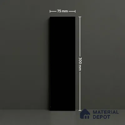 TL 03727 H Negro 300x75 mm Matte Finish Ceramic Wall  Subway Tile - 10 mm