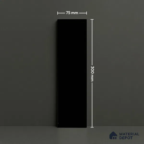 TL 03727 H Negro 300x75 mm Matte Finish Ceramic Wall  Subway Tile - 10 mm
