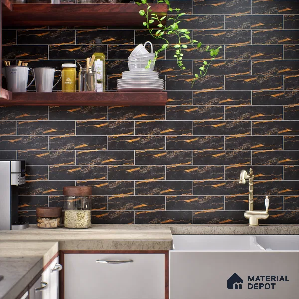 TL 03727 I Rosso 300x75 mm Matte Finish Ceramic Wall  Subway Tile - 10 mm