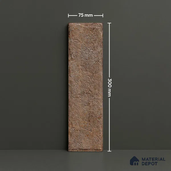 TL 03727 J Rust 300x75 mm Matte Finish Ceramic Wall Subway Tile - 10 mm