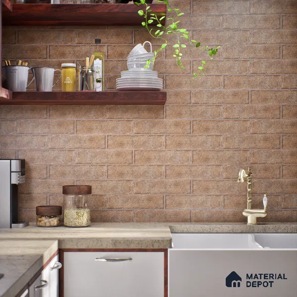 TL 03727 J Rust 300x75 mm Matte Finish Ceramic Wall Subway Tile - 10 mm