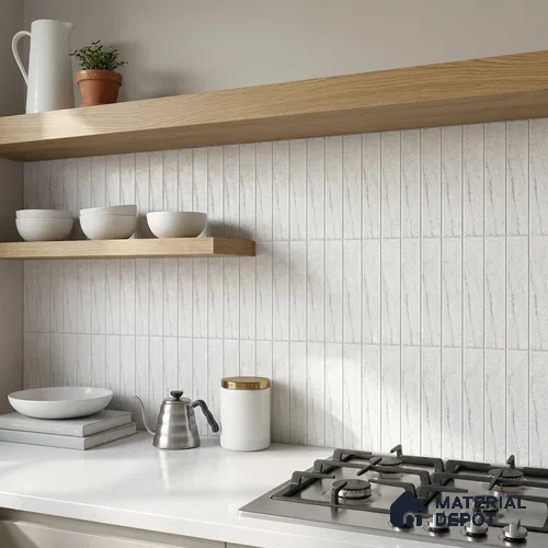 TL 03727 L Statuario 300x75 mm Matte Finish Ceramic Wall Subway Tile - 10 mm