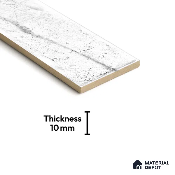 TL 03727 L Statuario 300x75 mm Matte Finish Ceramic Wall  Subway Tile - 10 mm